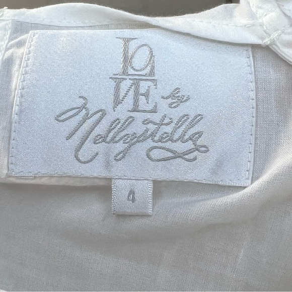 NWOT Love By Nellgstella Girls White Slip Dress sz 4 Spring summer vacation fun - Picture 7 of 10